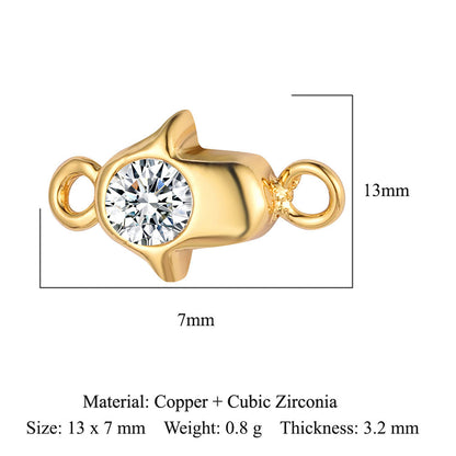 Copper zircon winged spider snake pendant