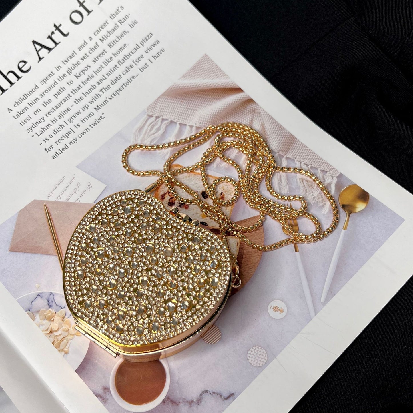 Full diamond acrylic round cake small bag