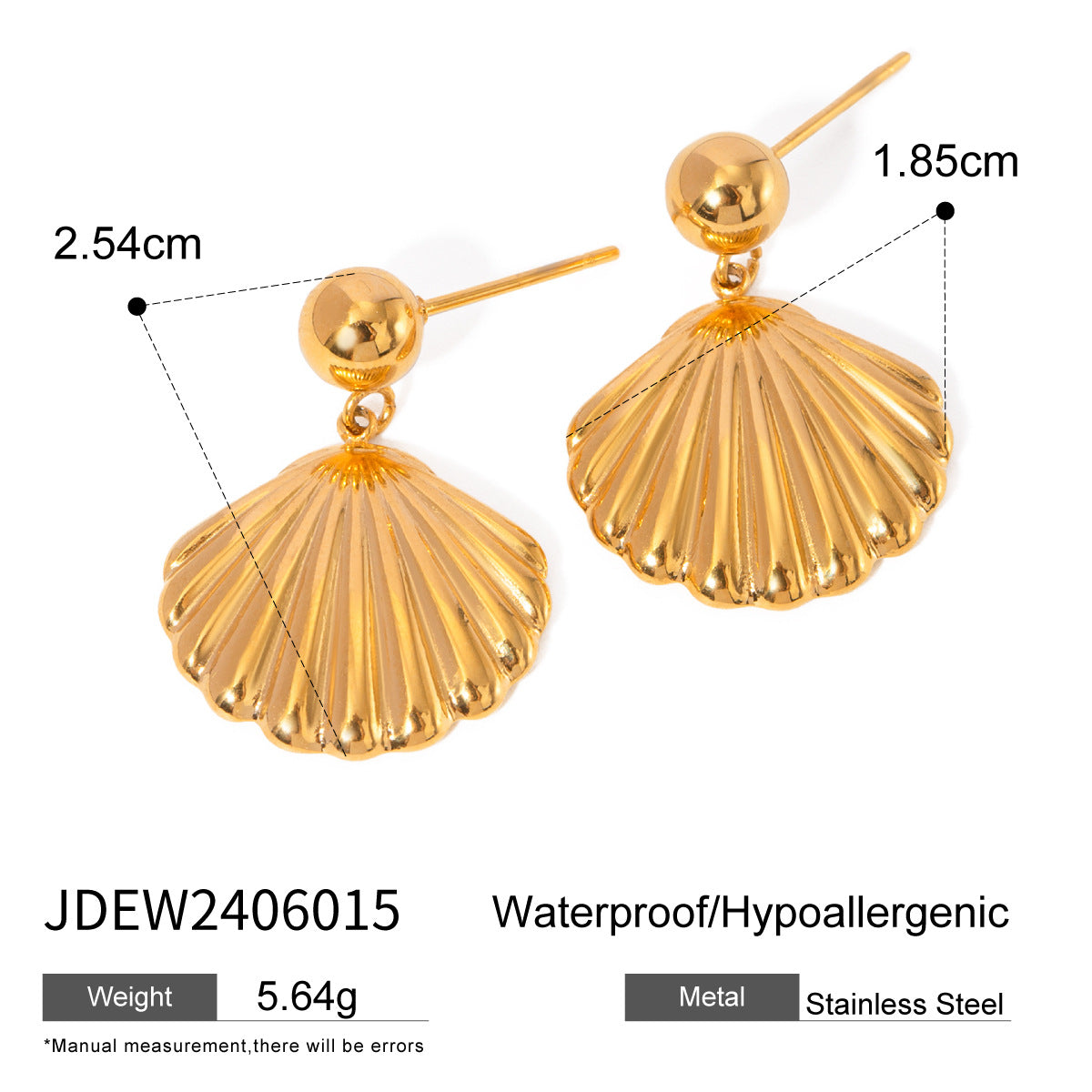 Steel Bead Stainless Steel Metal Earrings