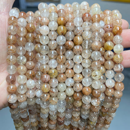 Color hair crystal loose bead mixed color crystal round bead bracelet