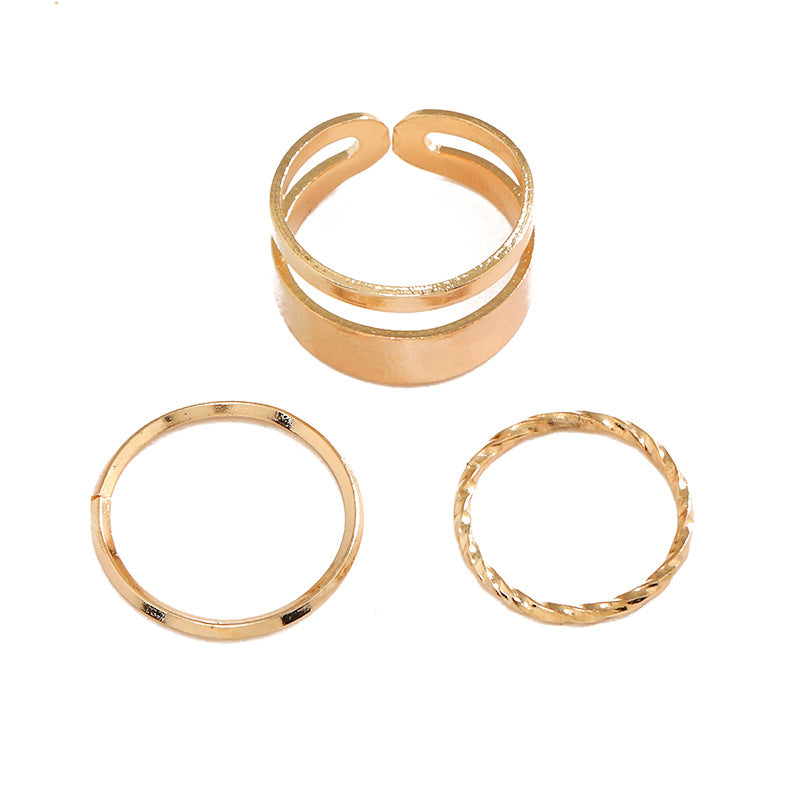 Three-piece combination ring cover ring