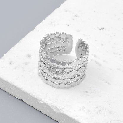 Cross Rhombus Titanium Steel Ladies Ring