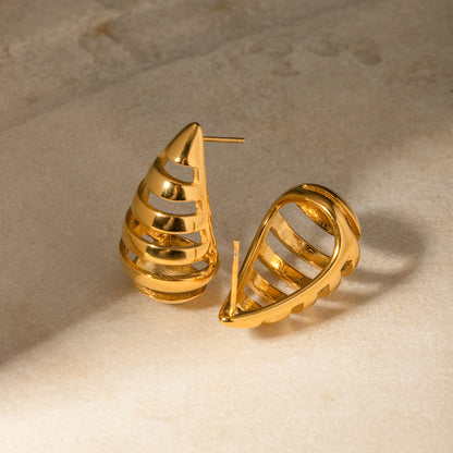 Striped Hollow Earrings