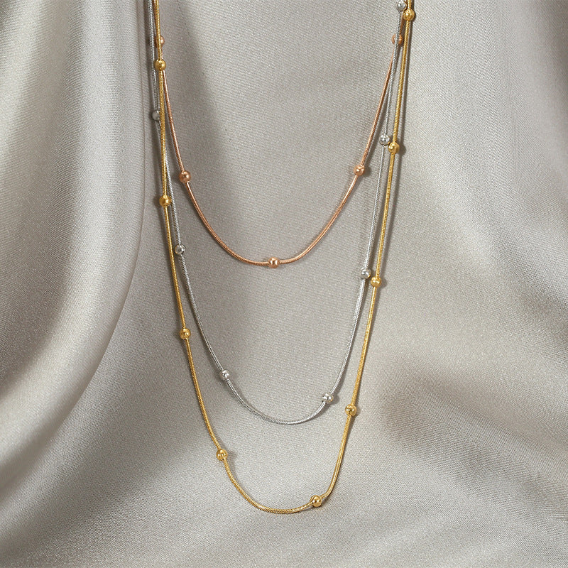 Korean Doudou Titanium Steel Collarbone Necklace