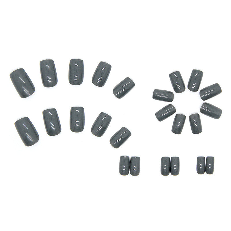 Cement Green Square Nails