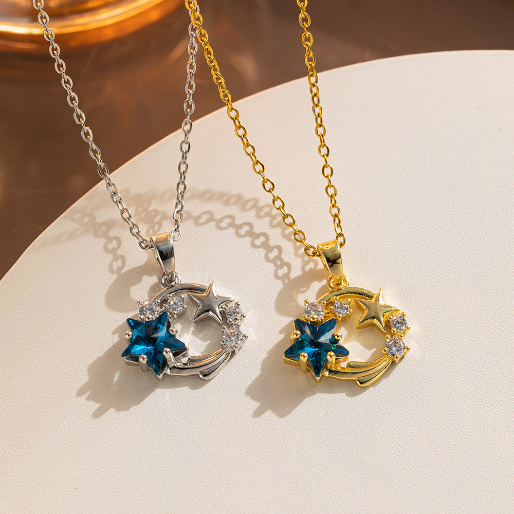 Galaxy Titanium Necklace Anti-fade Pendant Trendy Accessory