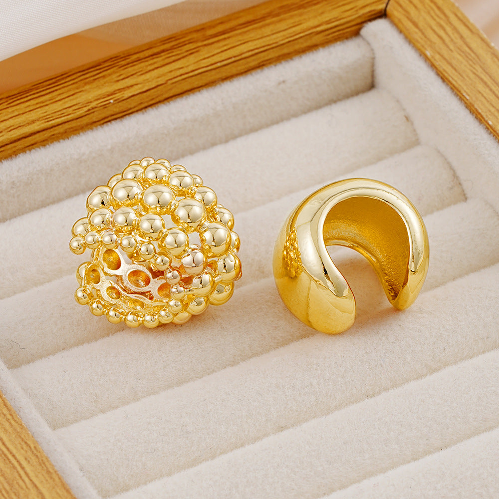 C-Shaped Beaded Ear Clips (2-piece)