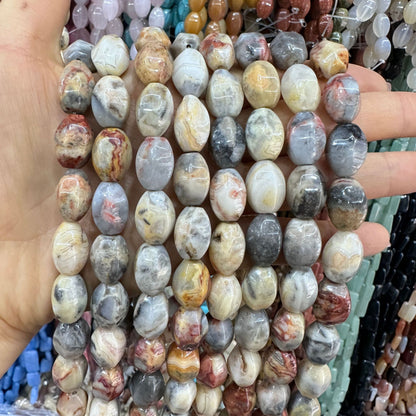 Cristal 28pcs contas de arroz hexagonais 10*14MM contas soltas 