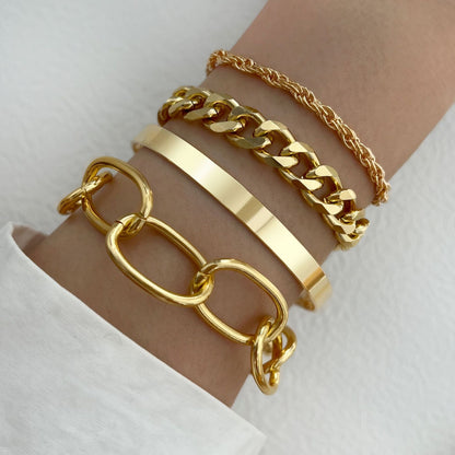Personalized thick chain bracelet