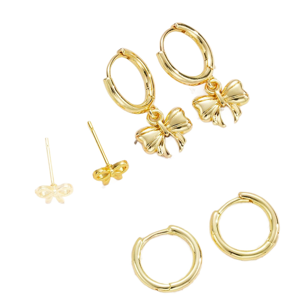 Bow Stud Earring Set