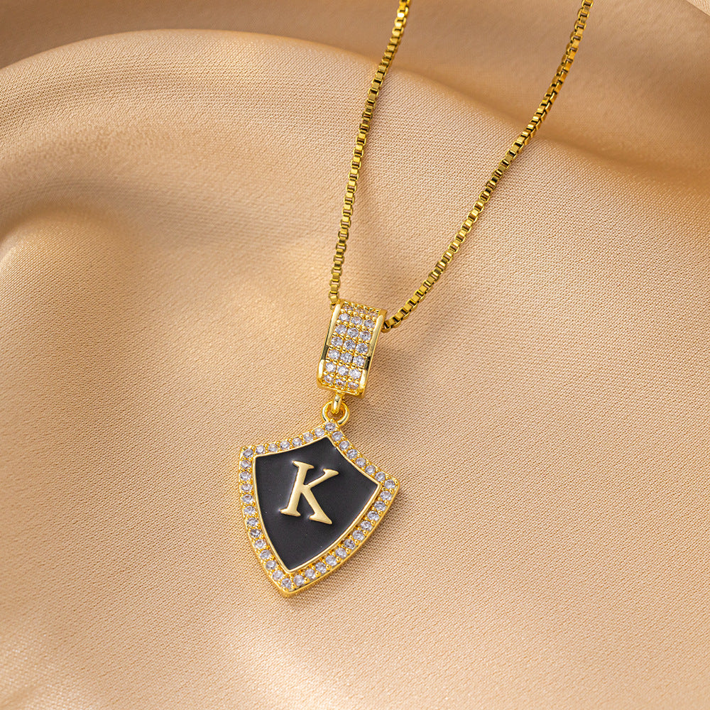 Alphabet Heart Pendant Necklace Wholesale Direct