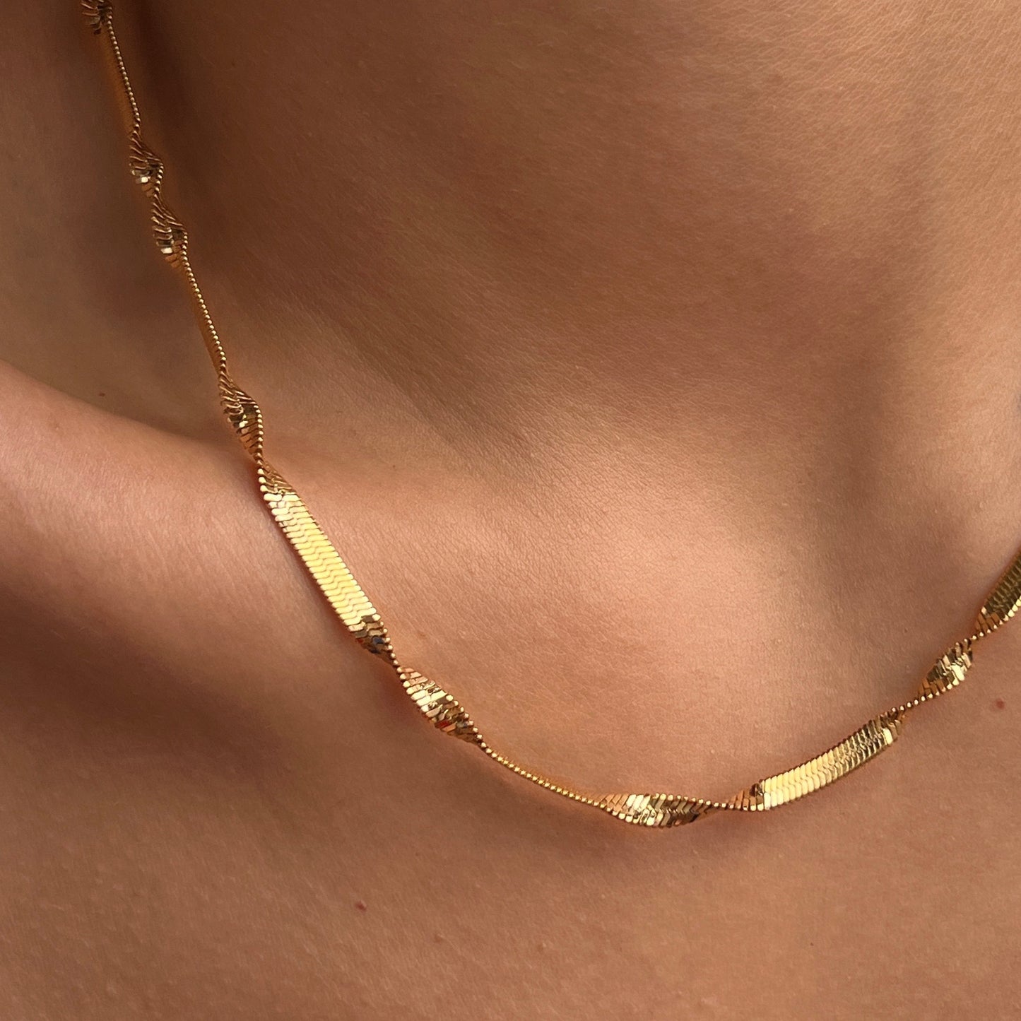 Snake bone chain necklace