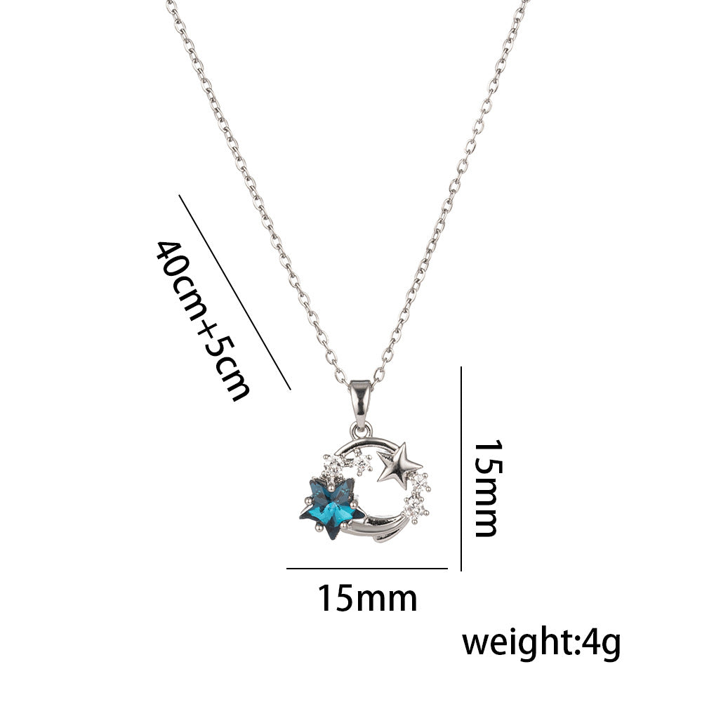 Galaxy Titanium Necklace Anti-fade Pendant Trendy Accessory