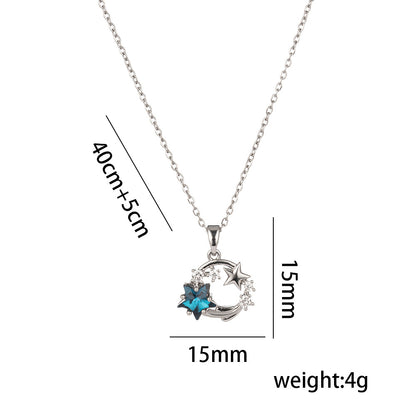 Galaxy Titanium Necklace Anti-fade Pendant Trendy Accessory