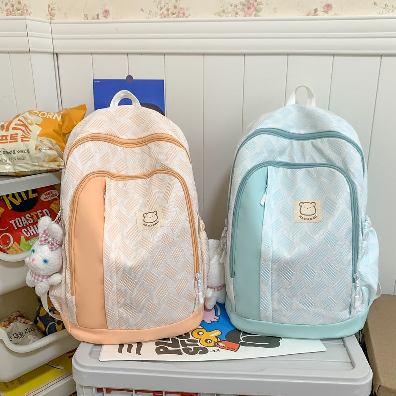 Mochila para estudiantes, mochila sencilla y versátil. 