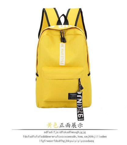 Backpack canvas large capacity junior high school students