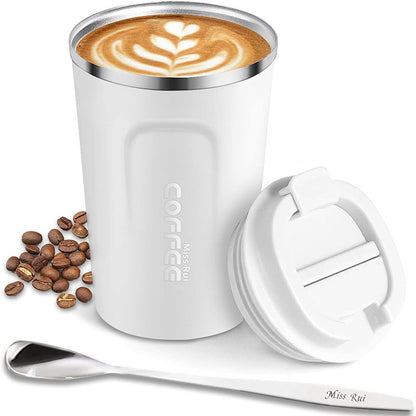 Stainless steel coffee cup is simple