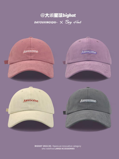 Candy Color Oversized Cap