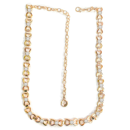 Carved geometric retro waist chain