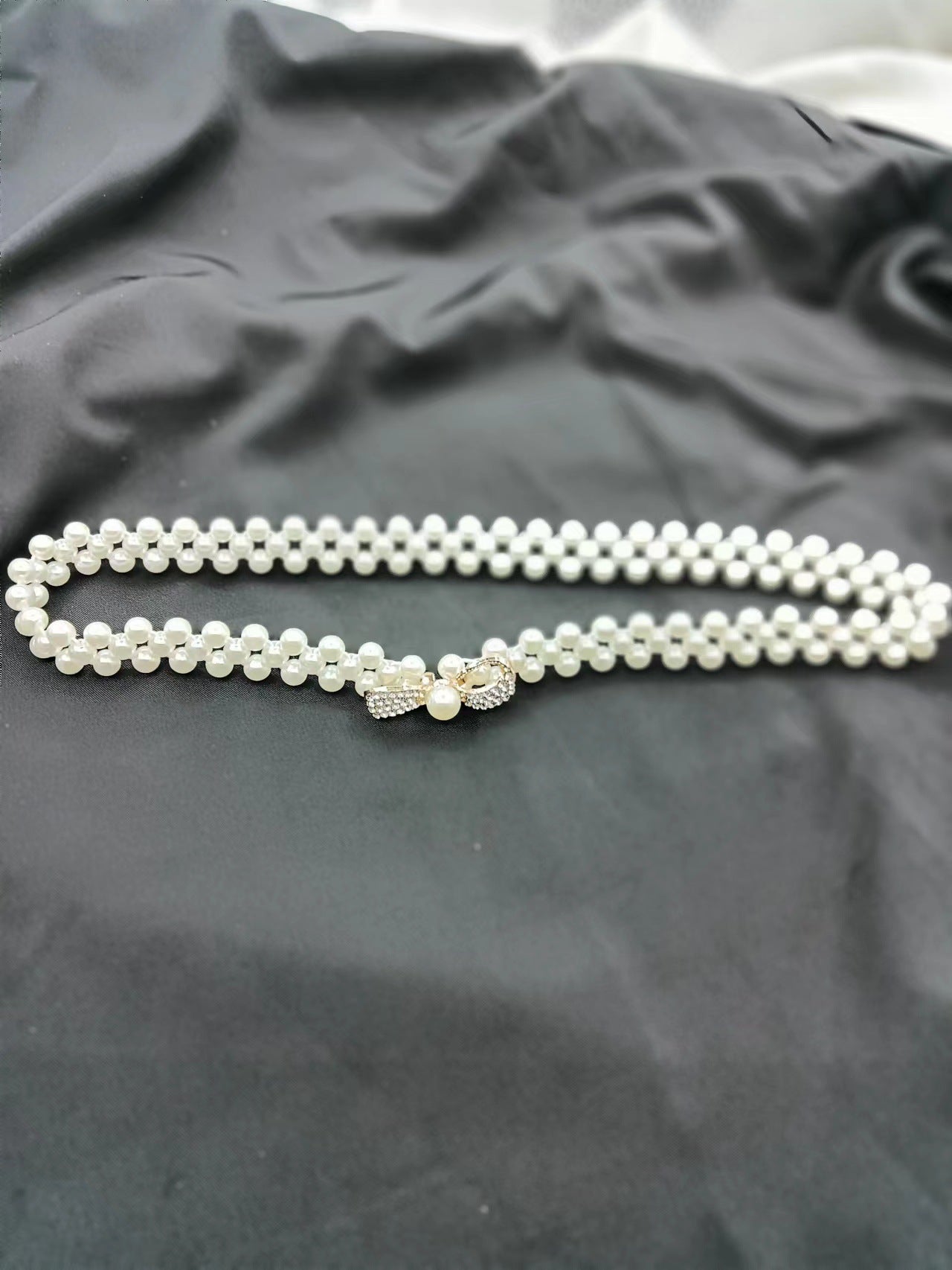 French Vintage Pearl Belt