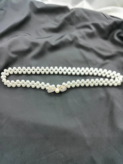 French Vintage Pearl Belt
