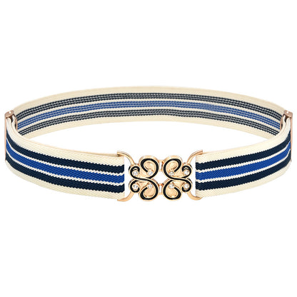 Elastic wide belt female minimalist