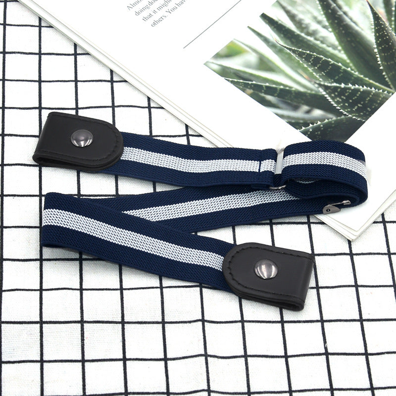 Faux Leather Slim Elastic Belt