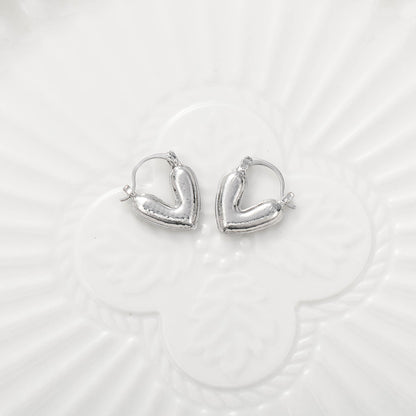 French retro heart earrings