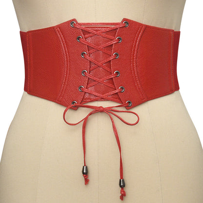 Black fashion women's wide waist seal