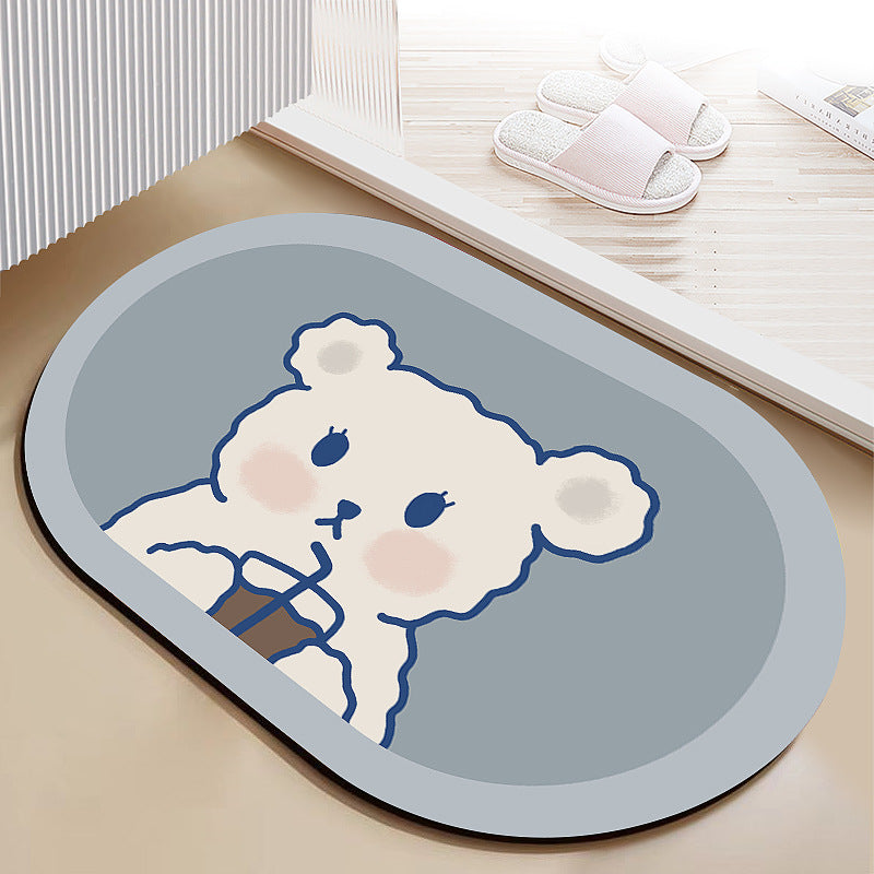 Diatomaceous earth soft mat absorbent mat non-slip quick drying