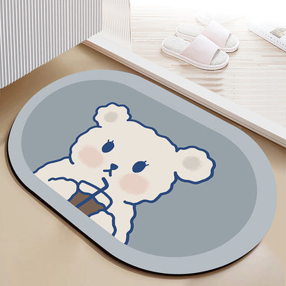 Diatomaceous earth soft mat absorbent mat non-slip quick drying