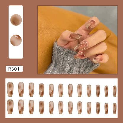 Wearable Removable Fake Nail Stickers Short Long