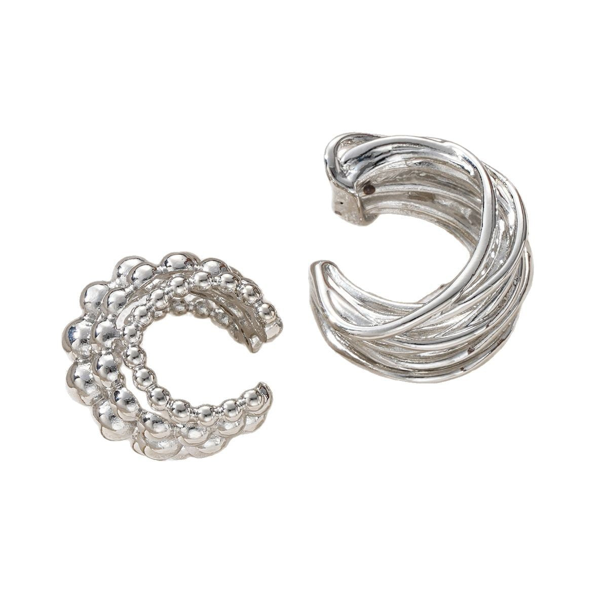 Multi-Layer Round Bead Ear Clips