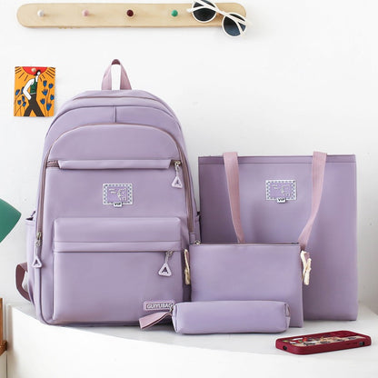 4-piece school bag fashion backpack