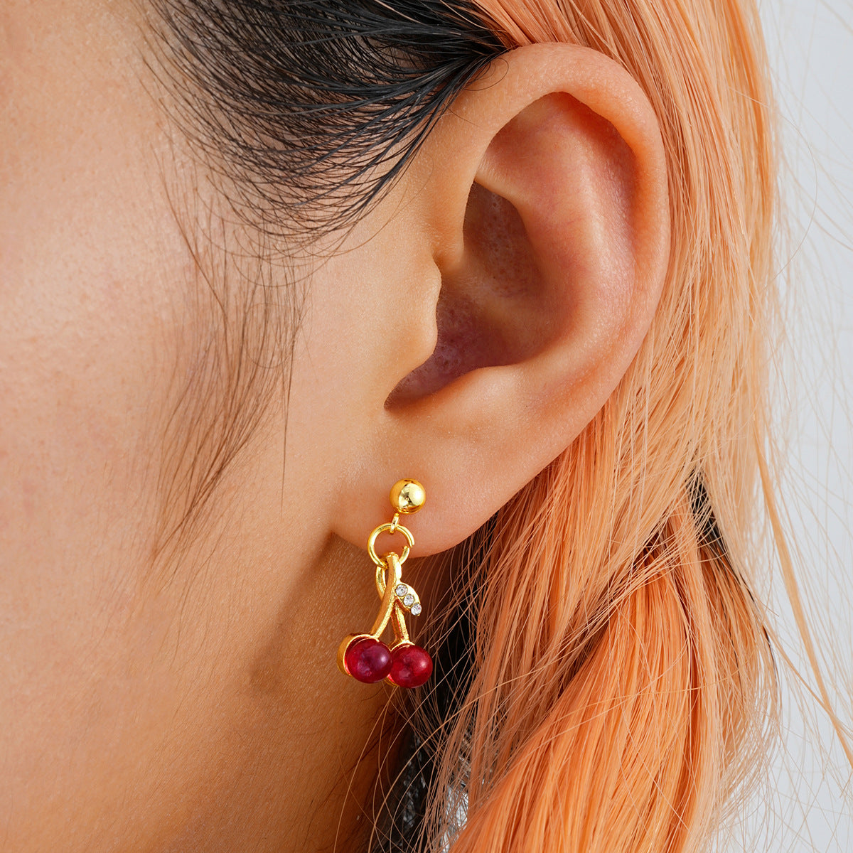 Cherry Earrings & Necklace Set