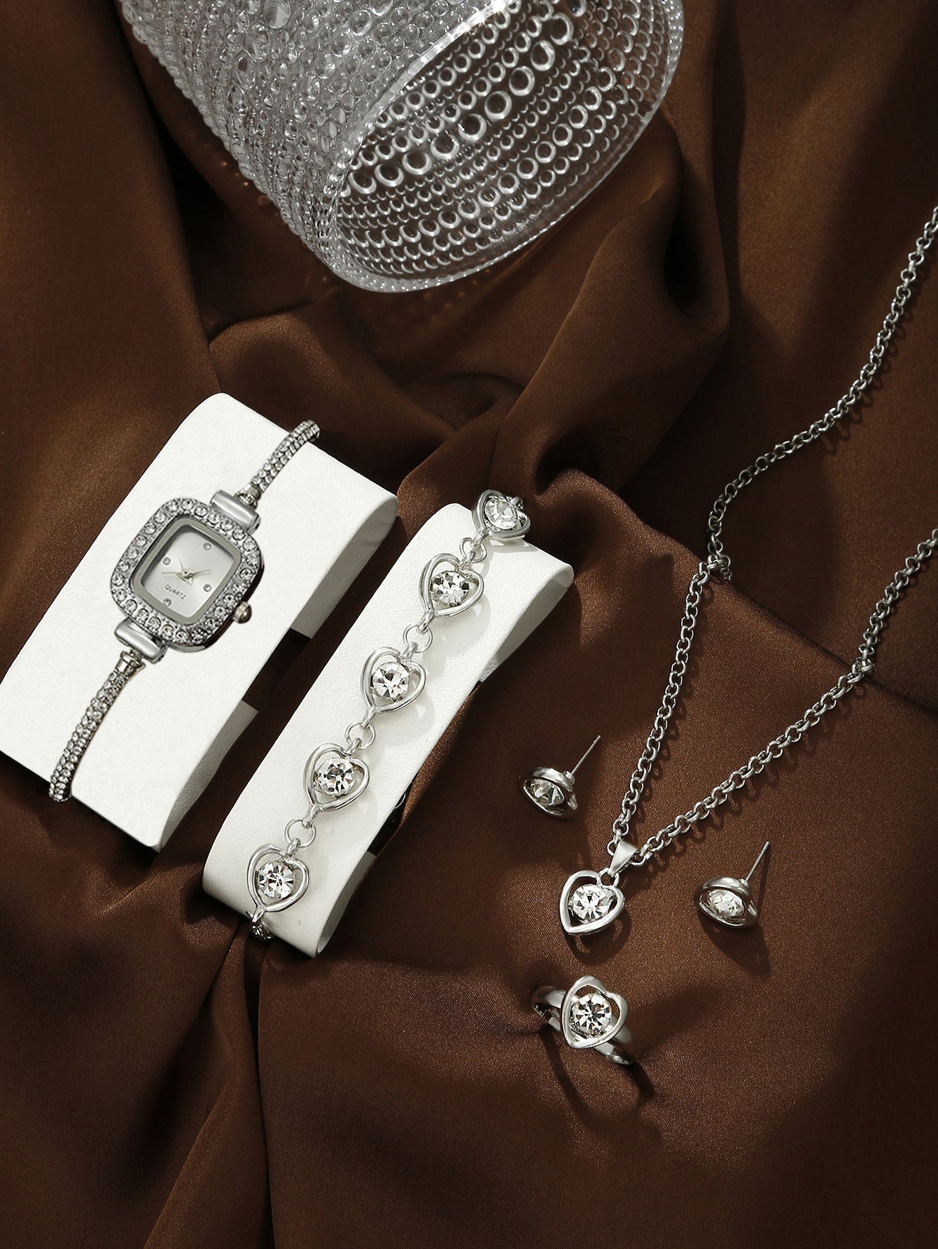 Square watch European jewelry set