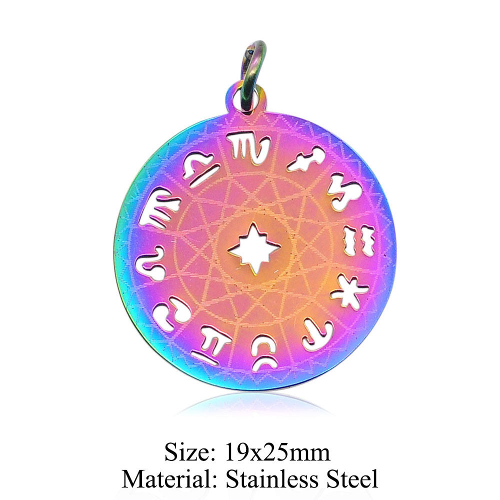 5 pcs/coated colorful dream catcher titanium steel pendant