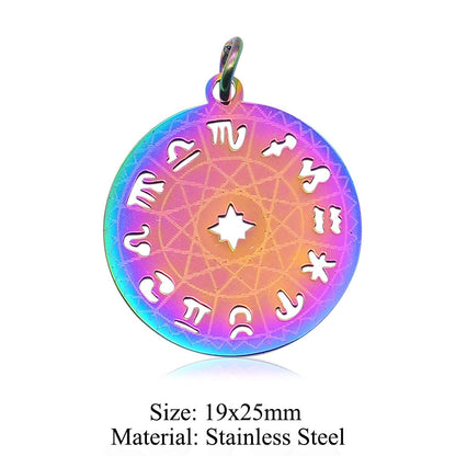 5 pcs/coated colorful dream catcher titanium steel pendant