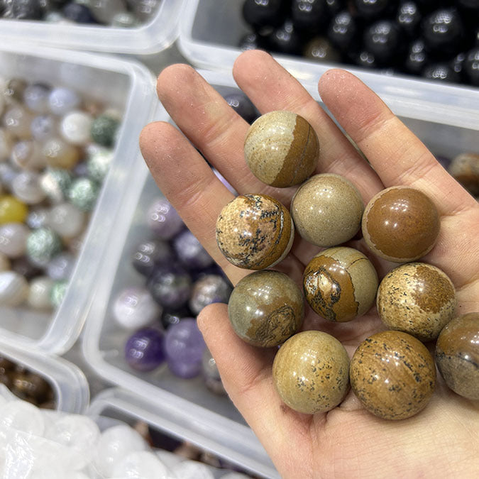 20mm natural stone crystal agate ball crystal round beads crafts