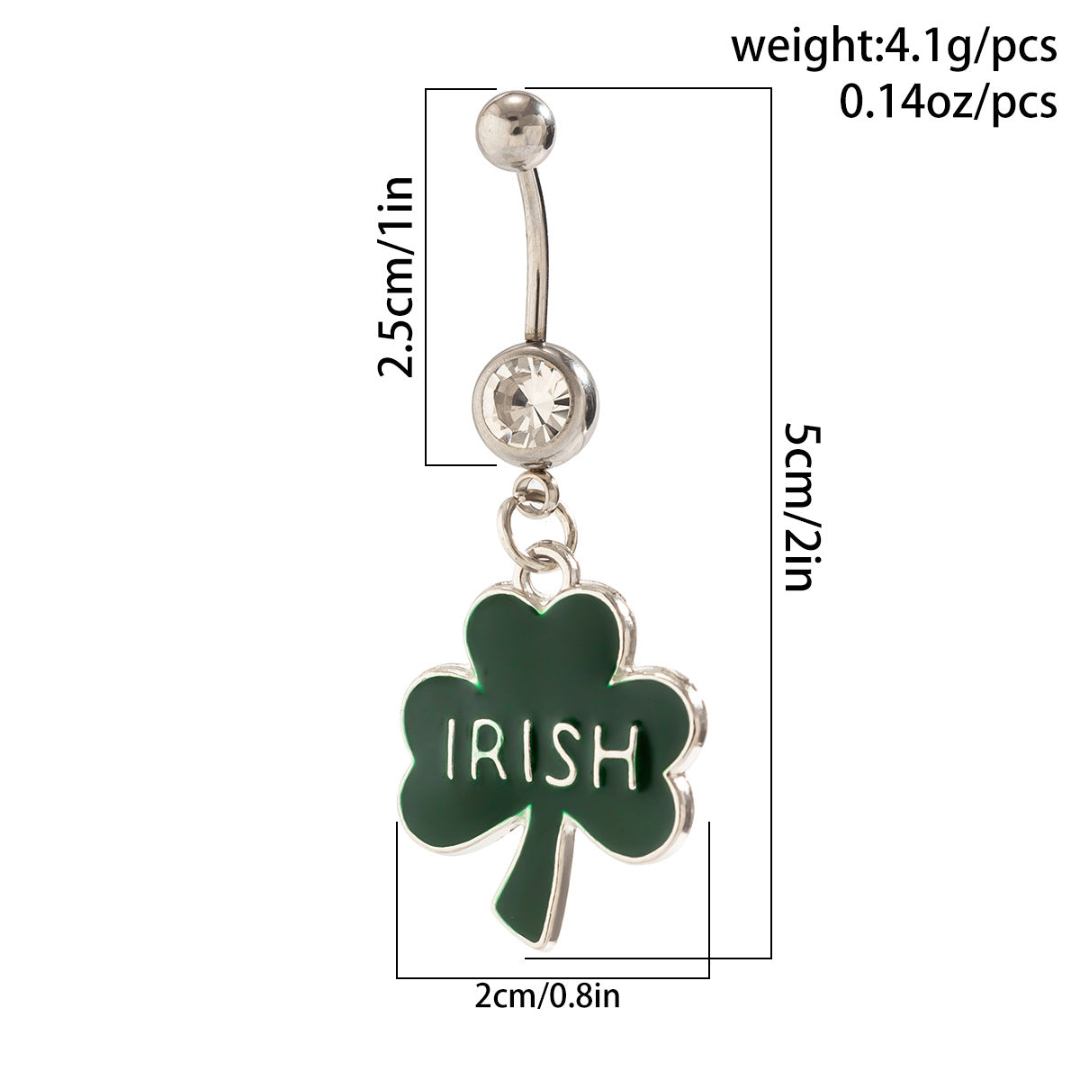 Alloy Navel Nail Letter Hat BODYJEWELRY