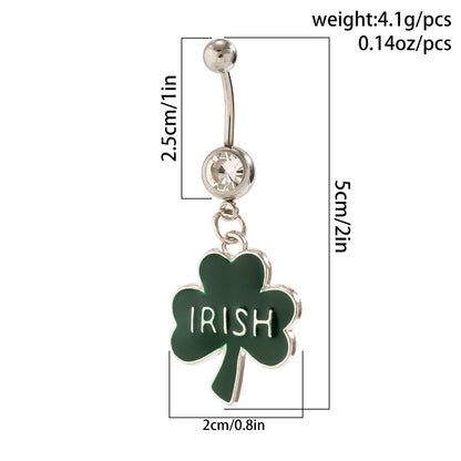 Alloy Navel Nail Letter Hat BODYJEWELRY