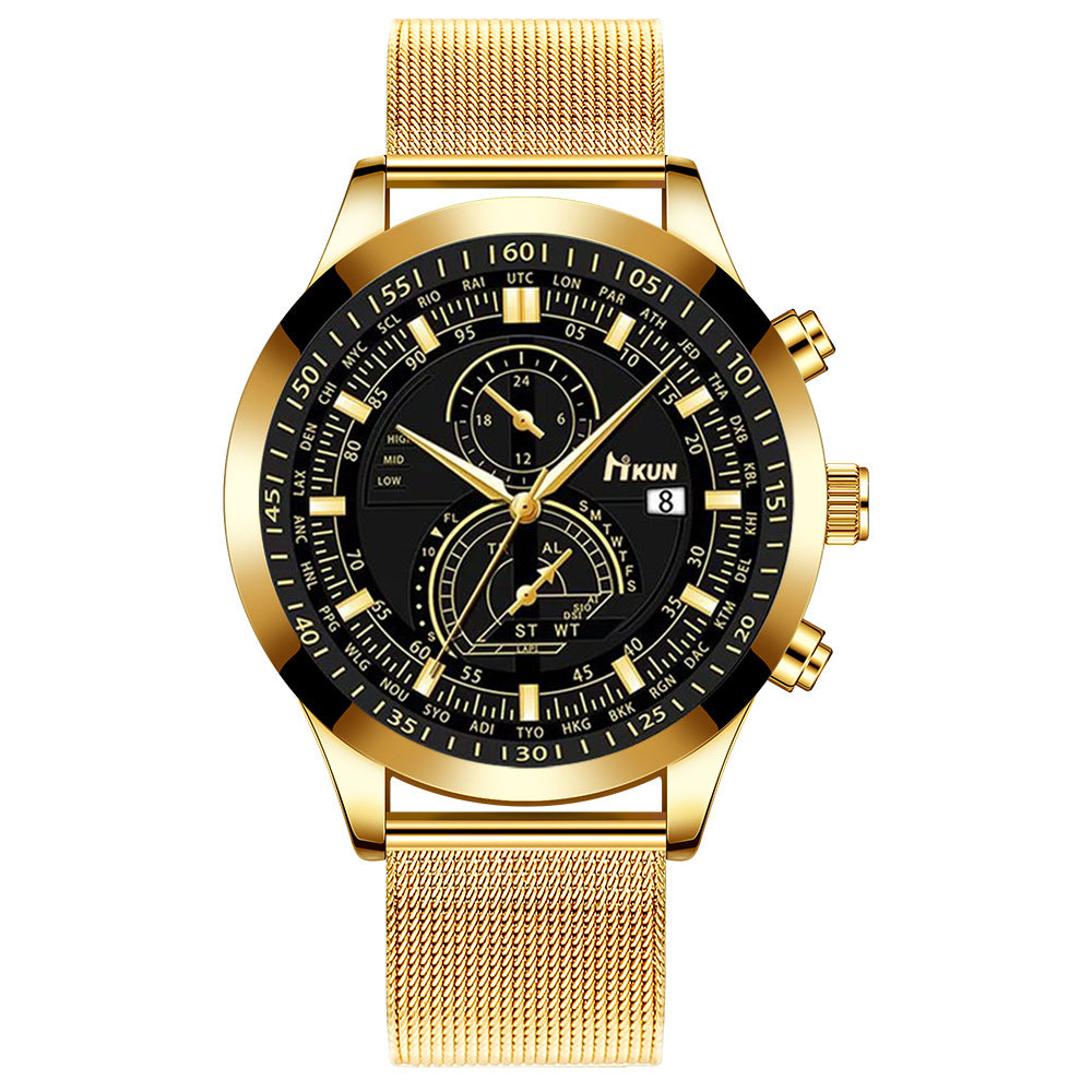 Sports versatile mesh belt quartz watch
