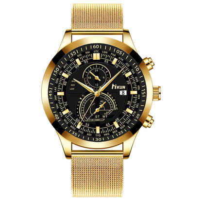 Sports versatile mesh belt quartz watch