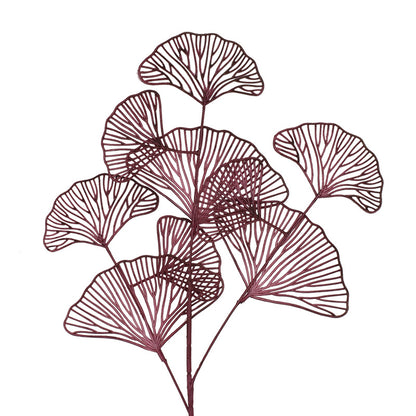 Simulation fan blade 3 forks golden ginkgo leaf simulation flower