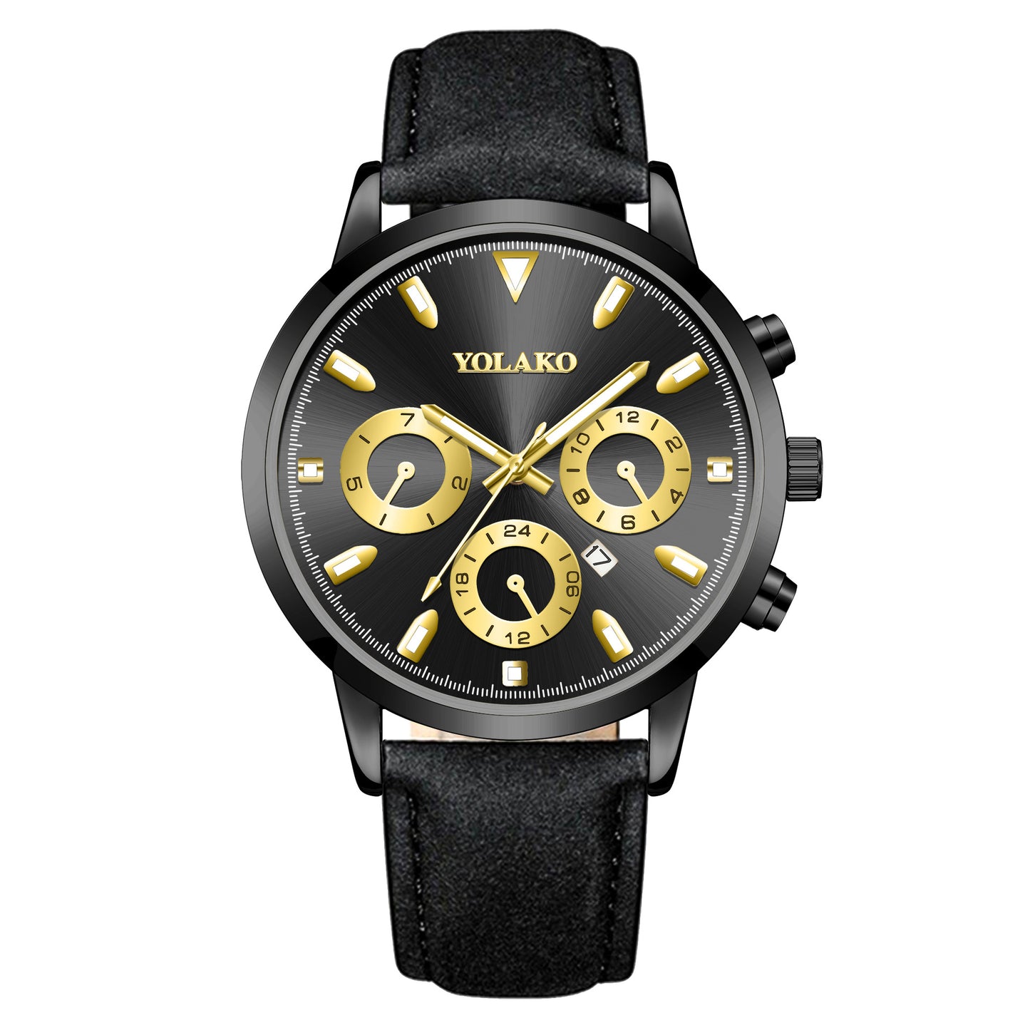 Belt Multicolor Men's Quartz Calendar Watch