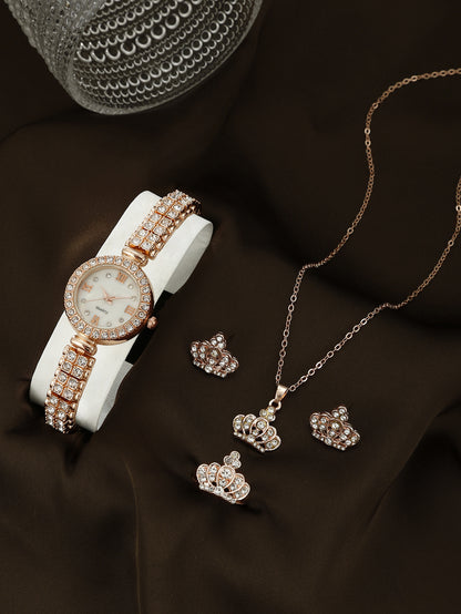 Alloy Quartz Watch Fashion Set