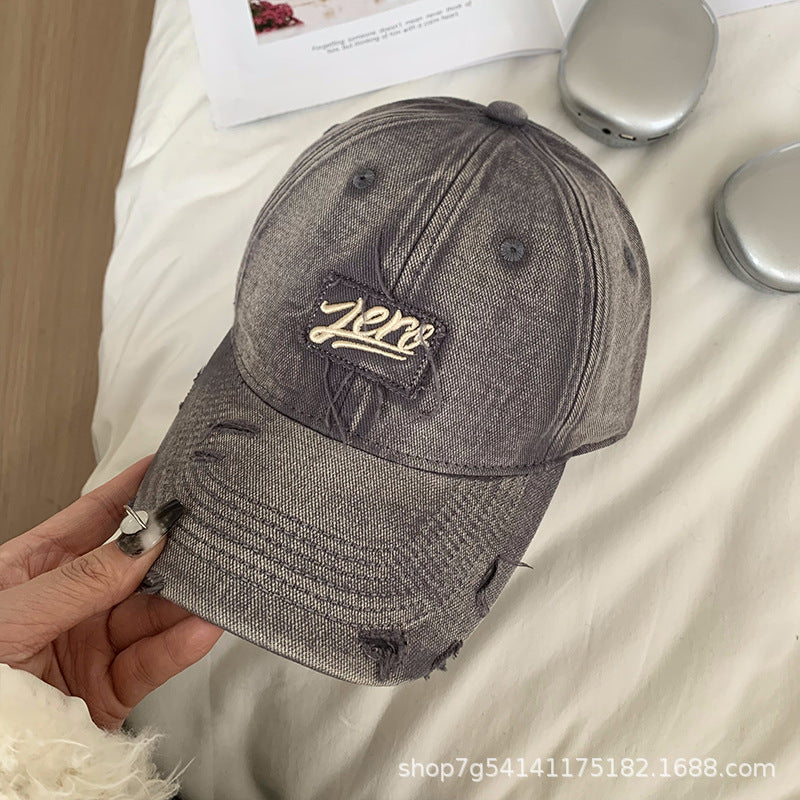 American Washed Denim Embroidered Baseball Cap