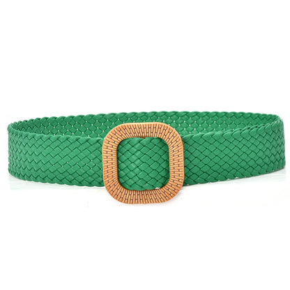 Color braided belt leather