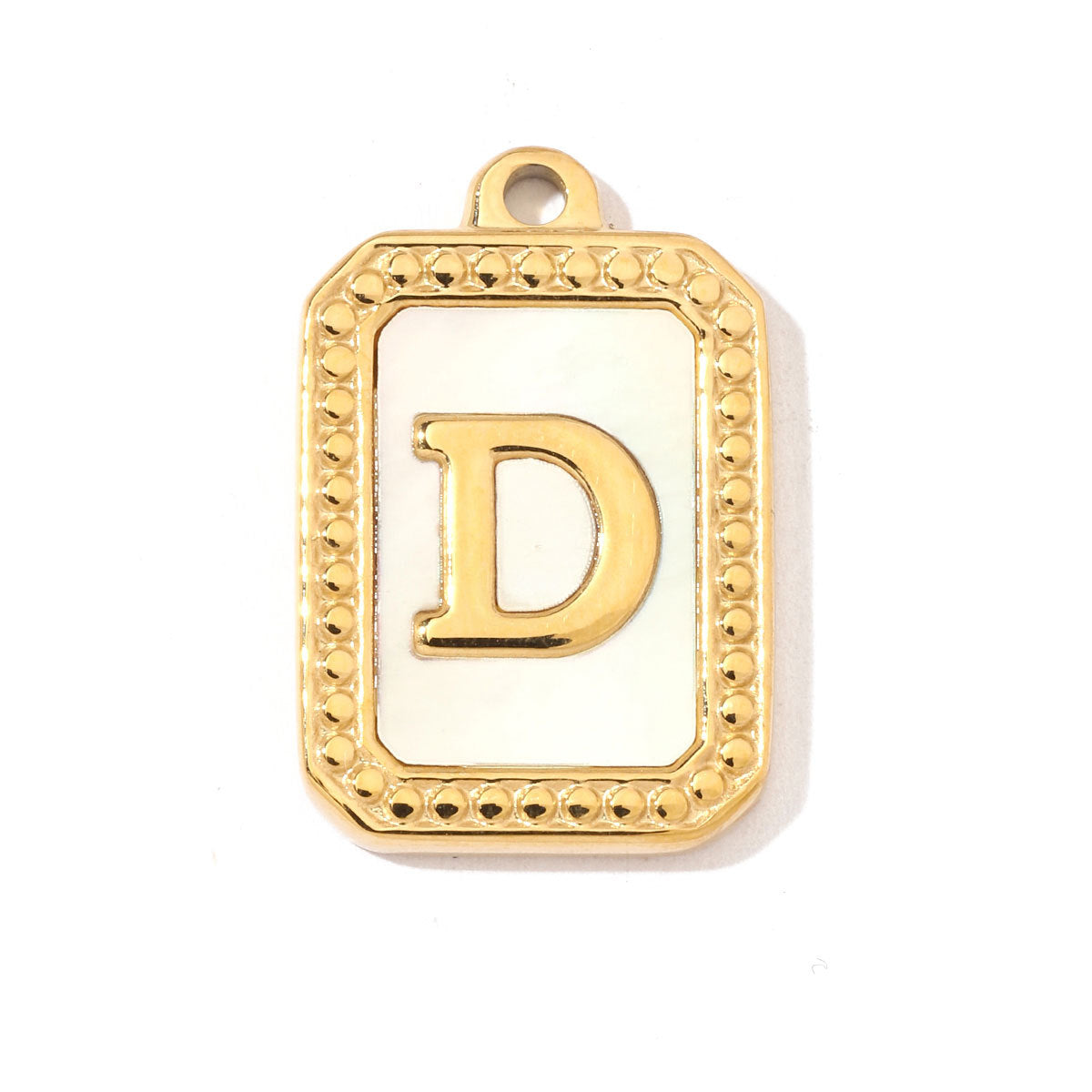 Type retro shell letter titanium steel pendant