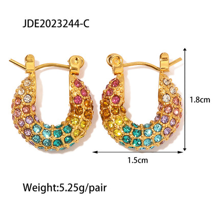 Colorful diamond earrings